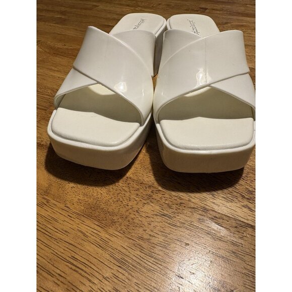 JEFFREY CAMPBELL Size 7 White Bubblegum Platform Sandal Block Heel - Picture 3 of 7